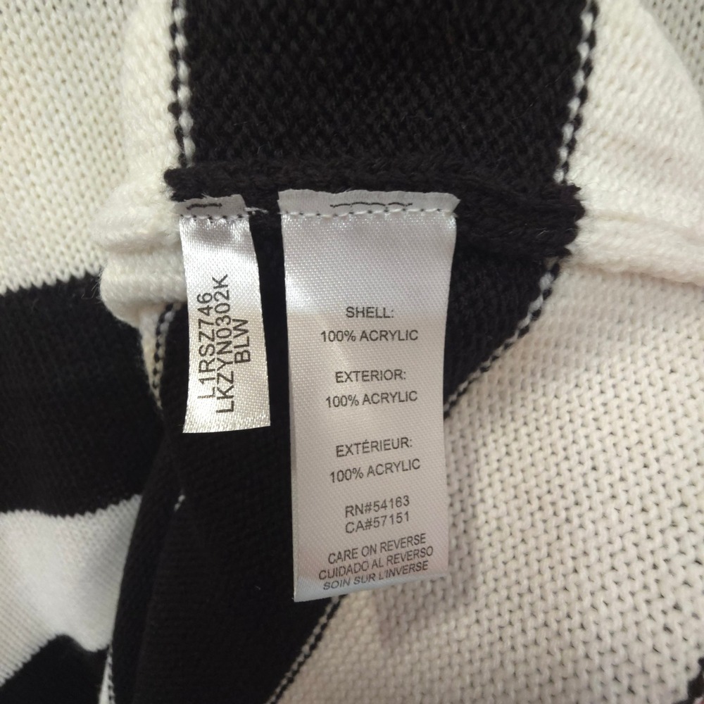 Karl Lagerfeld Paris Womens XL Cowl Neck Striped Eiffel Tower Sequin Sweater NEW - Picture 5 of 6